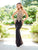 Clarisse - 4962 Sleeveless Halter Sheath Dress in Black