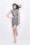 Primavera Couture - Beaded High Illusion Cap Sleeve Sheath Cocktail Dress 1661 in Silver