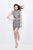 Primavera Couture - Beaded High Illusion Cap Sleeve Sheath Cocktail Dress 1661 in Silver