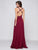 Colors Dress - 1662 Beaded Sleeveless Halter Long Dress in Red