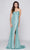 Colors Dress - 1663 Strapless Sequined Mermaid Gown in Blue