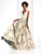 Clarisse - 4973 Lace V-Neck Floral Gown in Neutral and Multi-Color