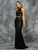 Colors Dress - 1667 Two-Piece Racer Back Evening Gown in Black