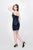 Primavera Couture - Sequined Strapless Sheath Cocktail Dress 1674 in Blue