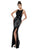 Ashley Lauren - 1676 Fully Beaded Halter Fitted Dress In Black