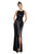 Ashley Lauren - 1676 Fully Beaded Halter Fitted Dress In Black