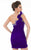 Mac Duggal Homecoming - 6098N Ruched One Shoulder Beaded Mini Dress In Purple