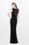 Primavera Couture - Statuesque Scalloped Sweetheart Illusion Sheath Gown 1681 in Black