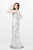 Primavera Couture - Statuesque Scalloped Sweetheart Illusion Sheath Gown 1681 in Neutral