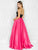 Colors Dress - 1683 Embellished Sweetheart Satin Gown in Pink and Black