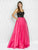 Colors Dress - 1683 Embellished Sweetheart Satin Gown in Pink and Black