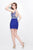 Primavera Couture - Stones and Sequins Ornate Cocktail Dress 1692 in Blue