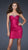La Femme - Jewel Encrusted Pleated Sweetheart Short Sheath Dress 16934 In Pink