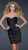 La Femme - Jewel Encrusted Pleated Sweetheart Short Sheath Dress 16934 In Black