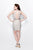 Primavera Couture - Ornate High Neck Sheath Cocktail Dress 1693 in White