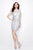 Primavera Couture - Cap Sleeve Embellished Sheath Cocktail Dress 1694 in White