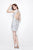 Primavera Couture - Cap Sleeve Embellished Sheath Cocktail Dress 1694 in White