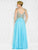 Colors Dress - 1694 Embellished V-neck A-line Dress in Blue
