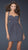 La Femme - Shimmering Straps Ruched Cocktail Dress 16954 In Gray