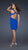 La Femme - Shimmering Straps Ruched Cocktail Dress 16954 In Blue