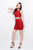 Primavera Couture - Two-Piece Embellished Fitted Cocktail Dress 1696 in Red