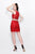 Primavera Couture - Two-Piece Embellished Fitted Cocktail Dress 1696 in Red