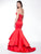 Colors Dress - 1697 Sweetheart Satin Mermaid Gown in Red