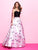 Madison James -  Pink and Black Long Ballgown 17-211