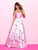 Madison James -  Pink and Black Long Ballgown 17-211