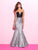 Madison James - Long Mermaid Dress with Jeweled Belt 17-244