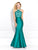 Madison James Beaded Lace Halter Trumpet Gown - 1 pc Green In Size 04 Available In Green