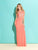 Madison James - 17-275 Embroidered Jersey Dress In Orange and White