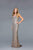 Scala - 48937 Sequined V-neck Trumpet Dress In Gray and Silver