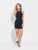Madison James - 17-505 Beaded Halter Neck Sheath Dress in Blue