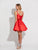 Madison James - 17-508 Beaded Scoop Neck A-Line Dress in Red