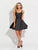 Madison James - 17-508 Beaded Scoop Neck A-Line Dress in Black