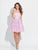 Madison James - 17-600 Laced Straight Across A-line Dress in Purple