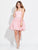 Madison James - 17-600 Laced Straight Across A-line Dress in Pink