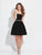 Madison James - 17-600 Laced Straight Across A-line Dress in Black