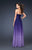 La Femme - Magnificent Ombre Chiffon Sweetheart Gown 17004 In Purple