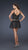 La Femme - Sequined Spaghetti Strap Cocktail Dress 17011 In Black and Gold