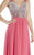 Jolene Collection - 17028 Crystal Flourished V-Neck Gown In Pink