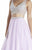 Jolene Collection - 17029 Jeweled Floral Illusion Gown In Purple