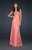 La Femme - Gorgeously Draped Sweetheart Empire A-Line Gown 17037 in Pink