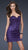 La Femme - Sequined Pleated Sweetheart Short Sheath Dress 17039 In Purple