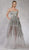 Janique - 17045 Embroidered Sweetheart A-line Dress In Gray