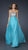 La Femme - Crystal Stone Embellished Empire Waist Full Length Gown 17058 In Blue and Silver