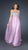 La Femme - Crystal Stone Embellished Empire Waist Full Length Gown 17058 In Purple and Silver