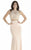 Jolene Collection - 17065 Beaded Two Piece Sheath Long Gown In Neutral