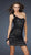 La Femme - Floral Applique One-Shoulder Cocktail Dress 17073 in Black and Neutral